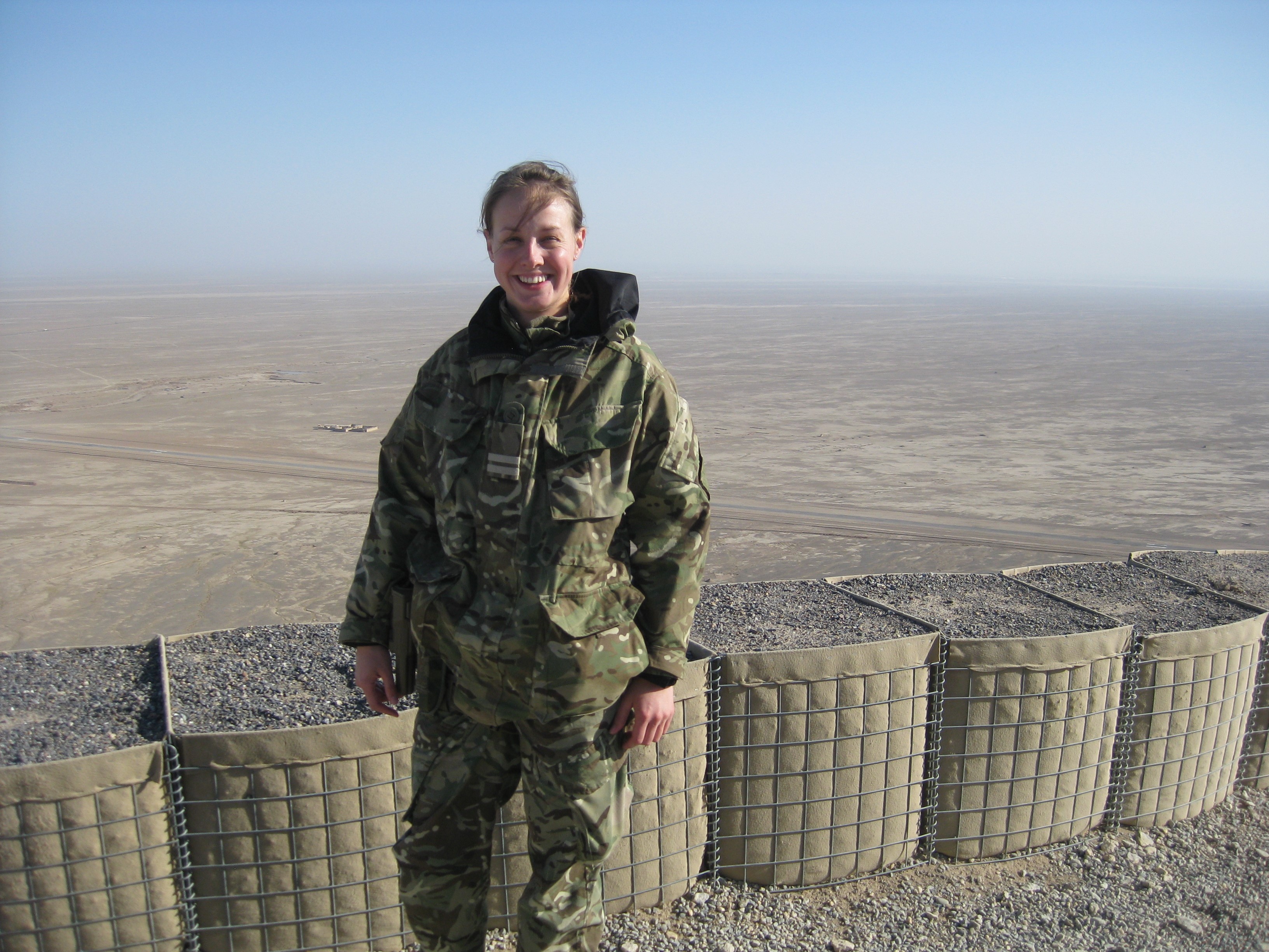 Laura Gilbert in Afghanistan during 2014
